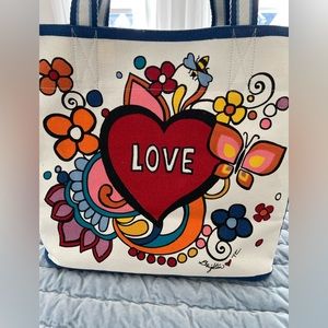 COPY -BRIGHTON POWER OF LOVE CANVAS TOTE BAG
